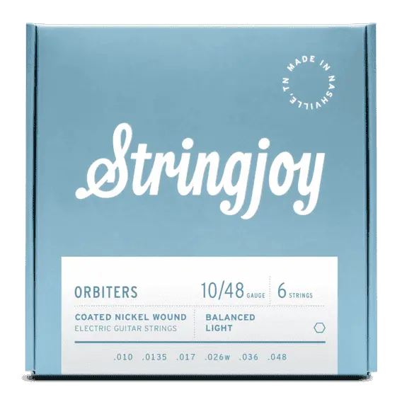Stringjoy Orbiters | Balanced Light Gauge (10-48) Coated Nickel Wound Electric Guitar Strings 1