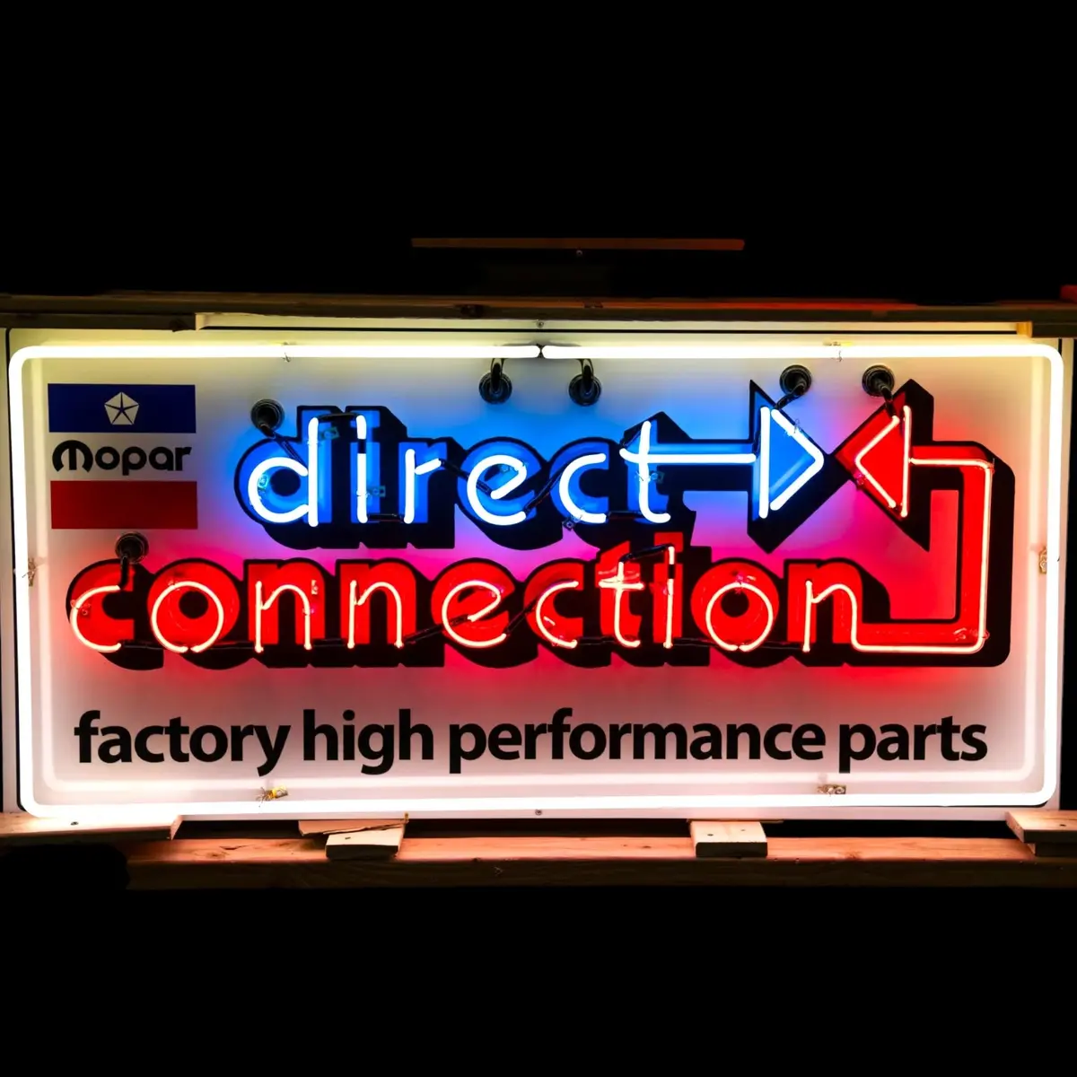 Mopar Direct Connection Neon Sign - Real Glass & Porcelain - Factory Performance Parts 1