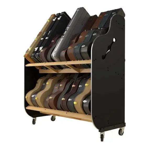 A&S Products Spdc9 The Session-Pro Double-Stack Mobile Guitar & Case Shelf Rack *Free Shipping In The Us* 1