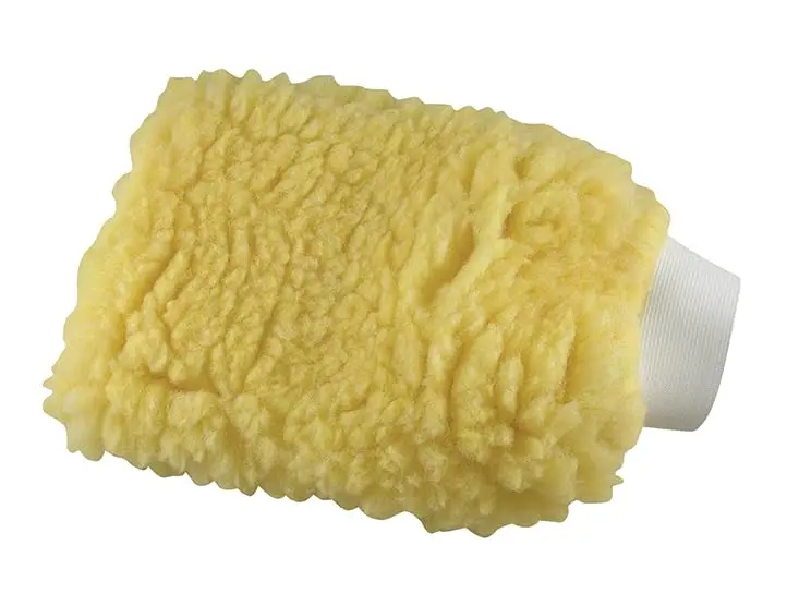 Premium Gold Wash Mitt With Cuff – 8" × 11" Scratch-Proof Double-Faced Car Wash Mitt – Heavy-Duty Lorene-Dynel Synthetic Fibers – Heat, Gasoline & Detergent Resistant, Superior Water Retention 1
