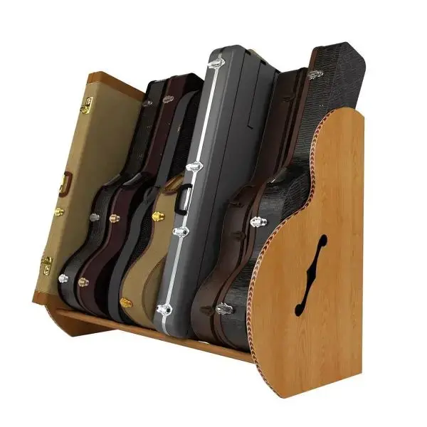 A&S Proucts Stuxro The Studio Deluxe Guitar Case Storage Rack Red Oak *Free Shipping In The Us* 1