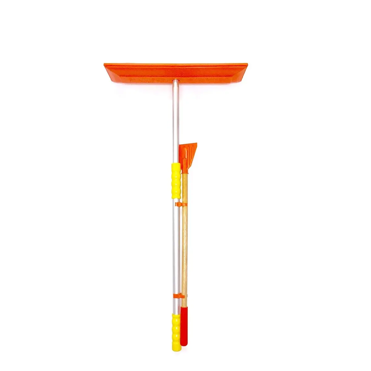 Shuttsco Sno Rake 18" Snow Rake With 26"-47" Telescoping Aluminum Handle &Amp; 26" Sure-Grip Ice Chisel - Usa-Made Snow Removal Tool For Suvs &Amp; Minivans - Removes Snow From Vehicle Roofs, Hoods, Trunks - Made In Usa 1