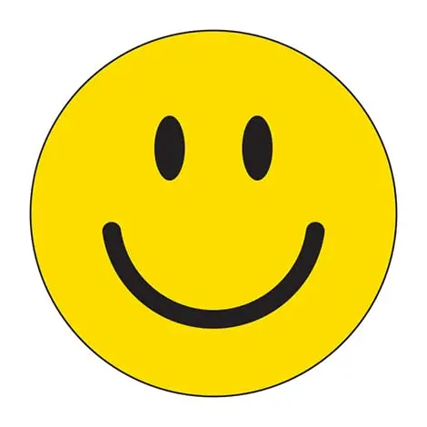 Simple Smiley Window Stickers - Vibrant Yellow Smile Design - Durable, Weatherproof Vinyl With Easy On/Off Adhesive - Back Slit For Seamless Installation - 6" × 6" 1
