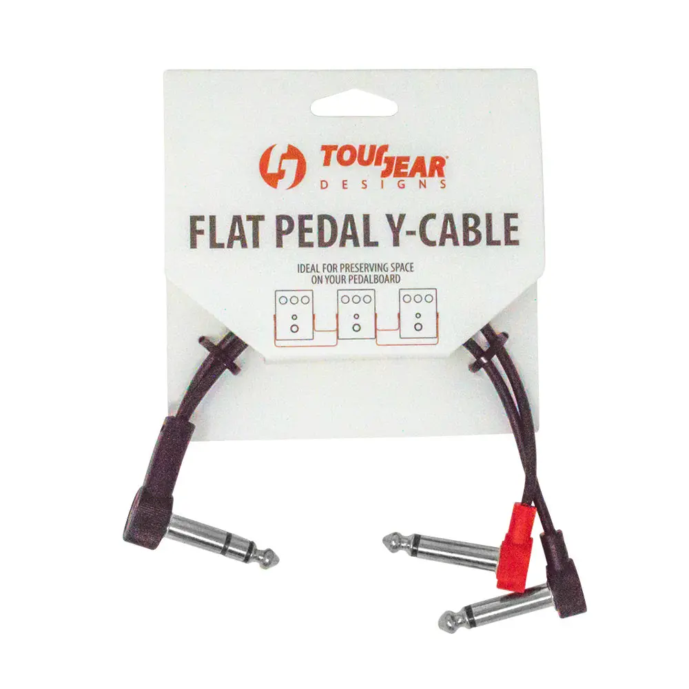 Tourgear 6” Flat Pedal Y-Cable Tgd Cbl Fp Trs Y 6 1