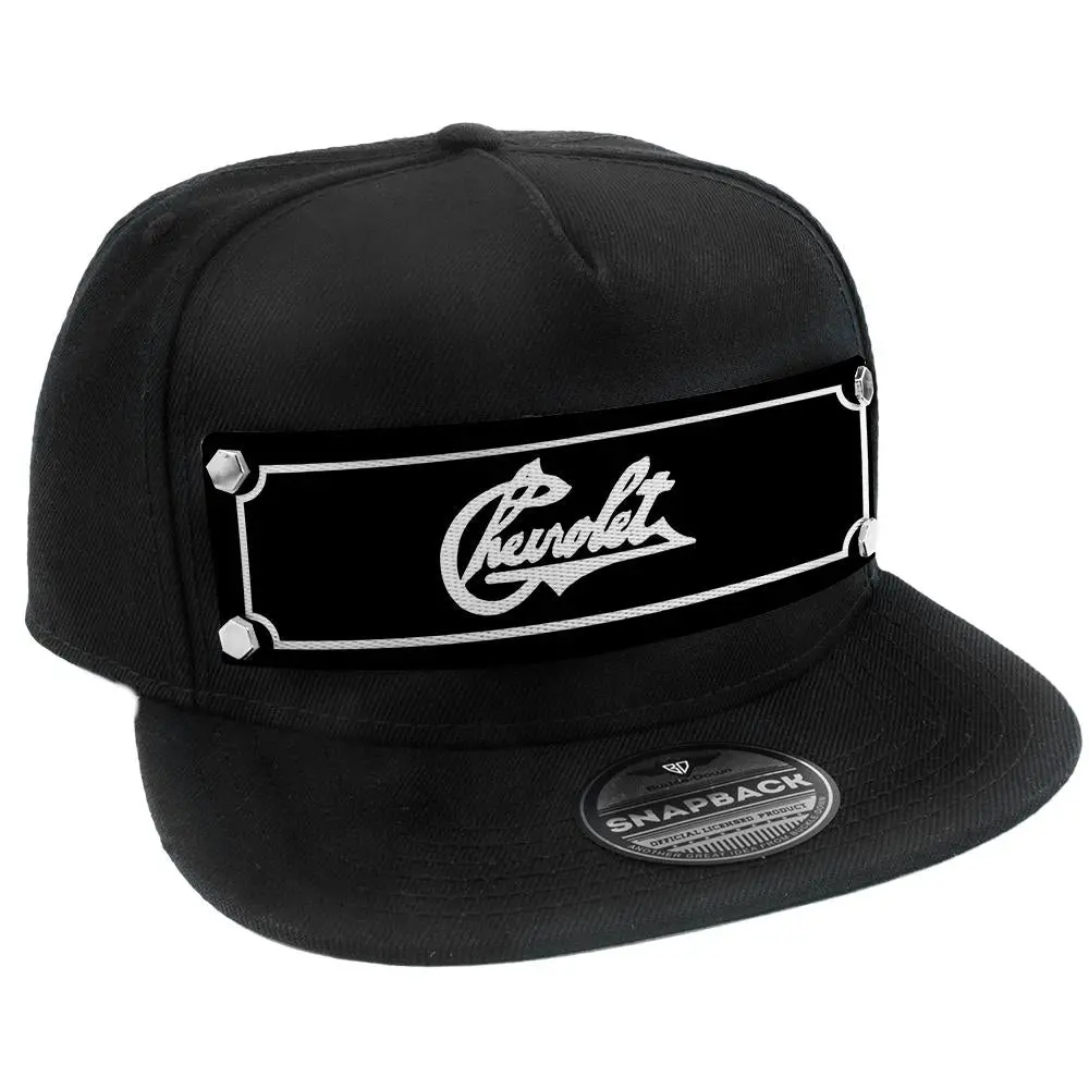 Chevrolet Heritage Script Embellishment Hat - Black & White Strap 1