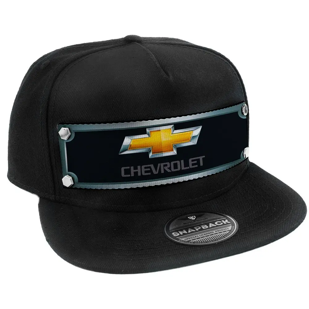 Chevrolet Gold Bowtie Black & Gold Embellishment Hat Black 1