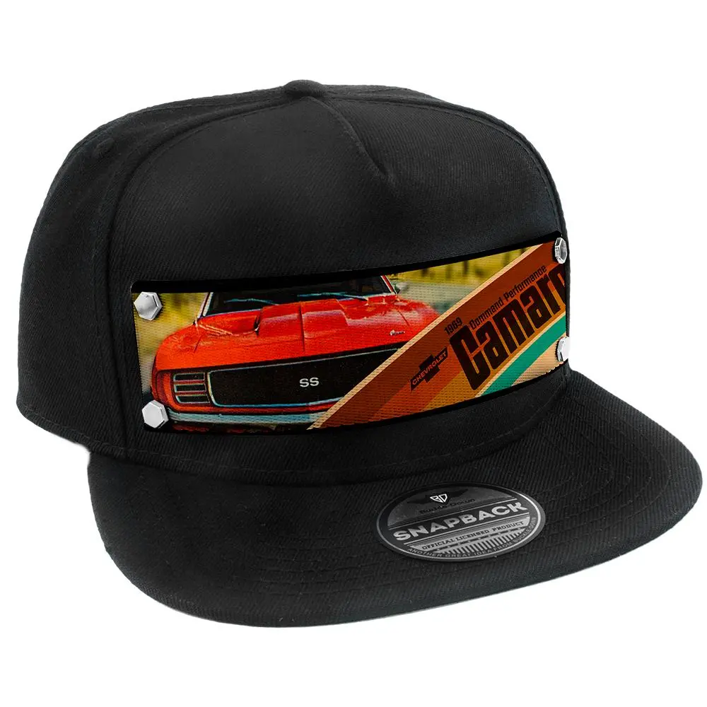 1969 Chevrolet Camaro Command Performance Grill View Embellishment Hat Black- Full Color Strap - 1