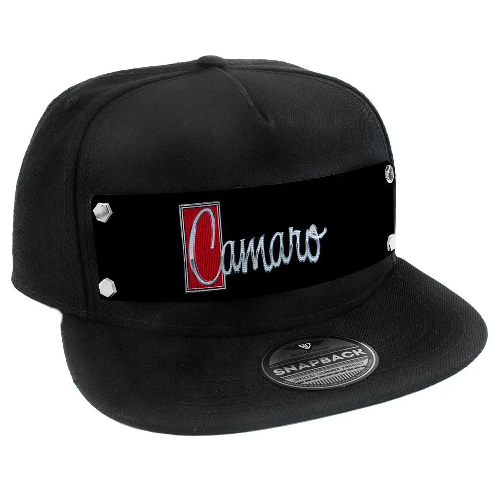 1972 Camaro Script Emblem Embellishment Hat Black - Full Color Strap 1