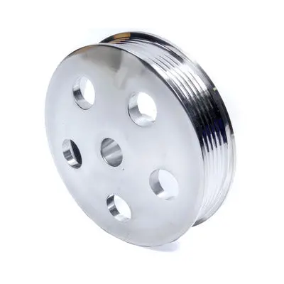 Unisteer Serpentine Pulley, Polished Aluminum 1