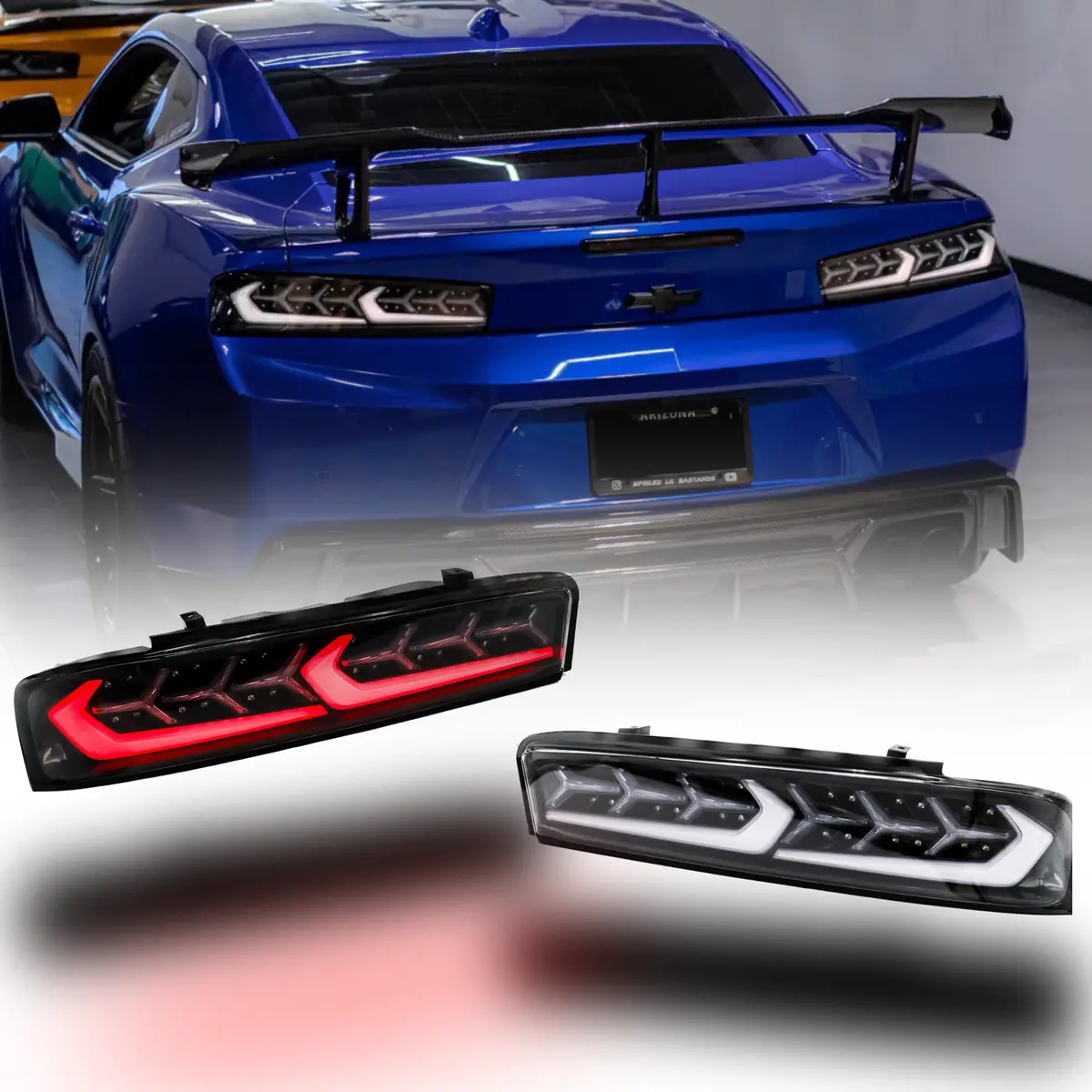 2016-2018 Chevy Camaro Smoke Stryker Led Taillights Sequential Turn Signals 1