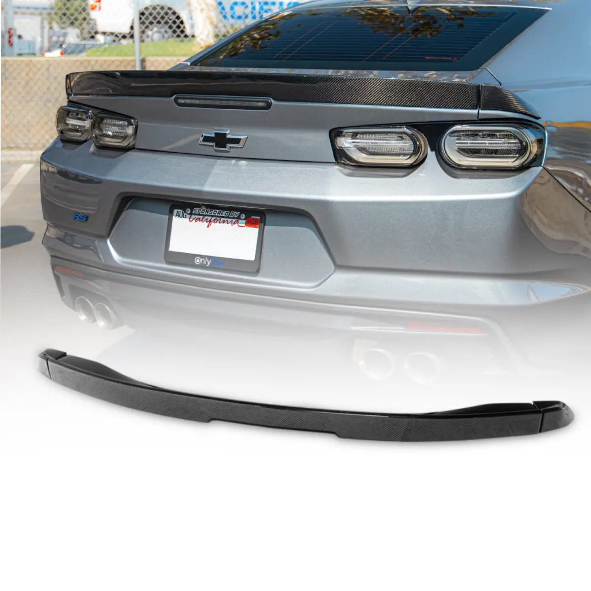 2016-2025 Chevy Camaro Type-Ss 1Le Gloss Carbon Fiber 3Pc Rear Spoiler 1