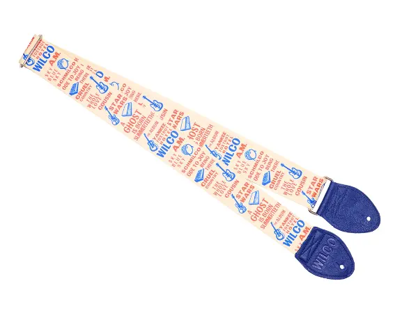 Souldier Wilco Vegan Album Guitar Strap With Blue Vinyl *Free Shipping In The Usa* 1