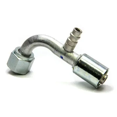 Vintage Air #10 90-Degree Barb O-Ring Fitting W/Port 1