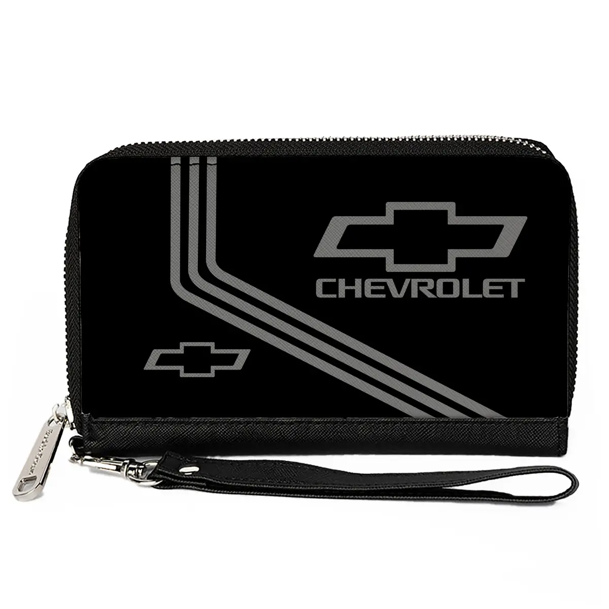 Chevrolet Bowtie Logo & Stripes Pu Zip Around Rectangle Wallet 1
