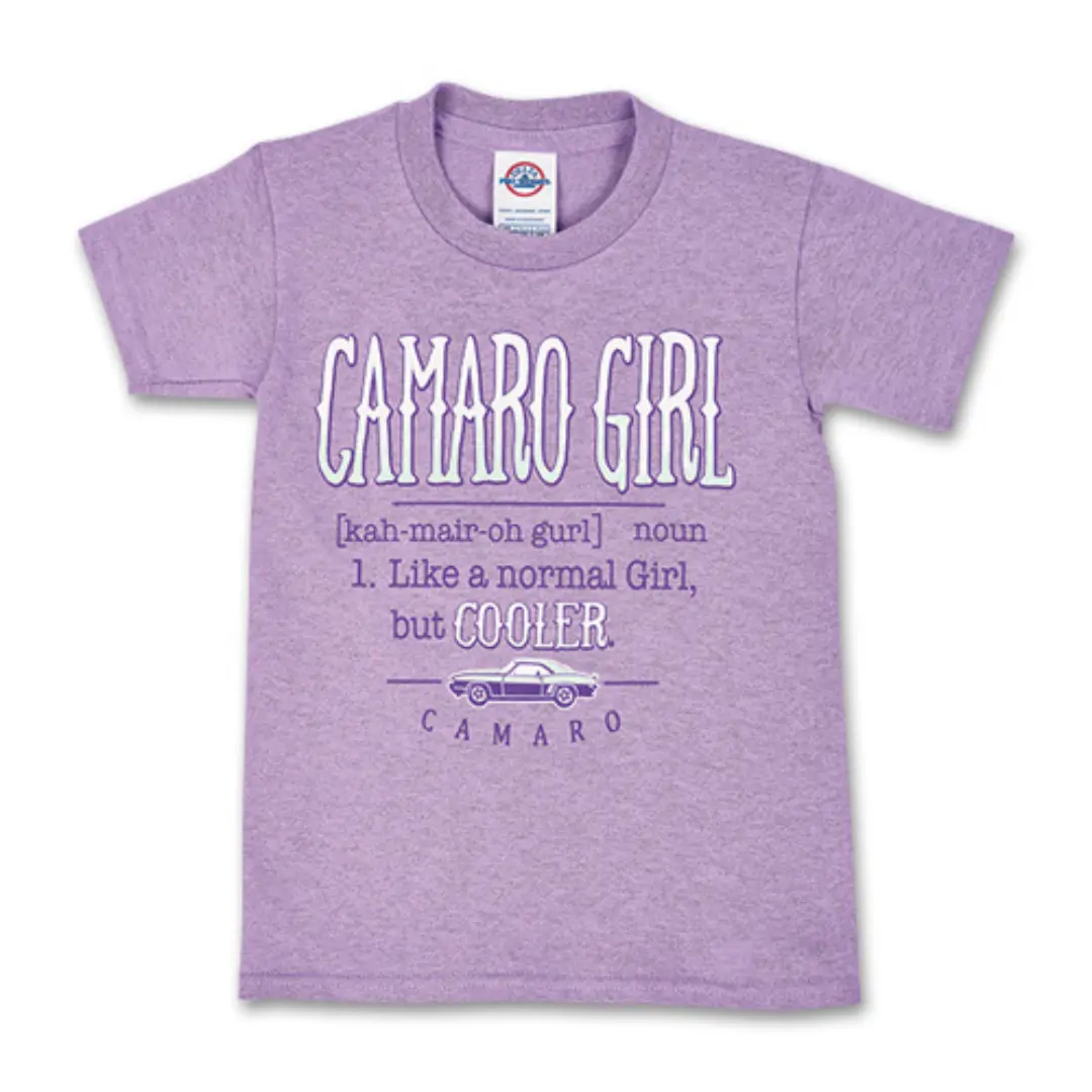 Youth Camaro Girl Cotton T-Shirt 1