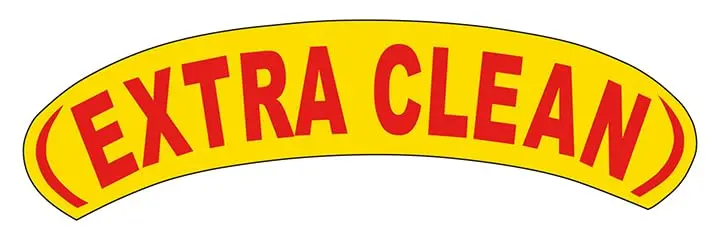 Arched Slogan Window Stickers - Red And Yellow Car Dealer Windshield Stickers - Durable, Weatherproof Vinyl With Easy On/Off Adhesive - Back Slit For Seamless Installation - 14" × 2-3/4" 3
