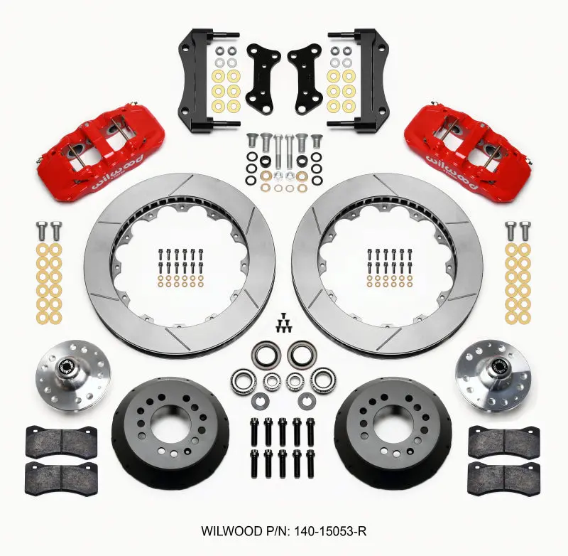 Wilwood 1967-1969 Chevrolet Camaro 1St Gen Aero6 Front Hub Kit 15.00 Red 1