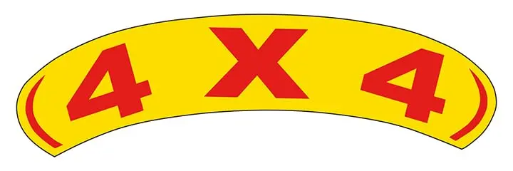 Arched Slogan Window Stickers - Red And Yellow Car Dealer Windshield Stickers - Durable, Weatherproof Vinyl With Easy On/Off Adhesive - Back Slit For Seamless Installation - 14" × 2-3/4" 9