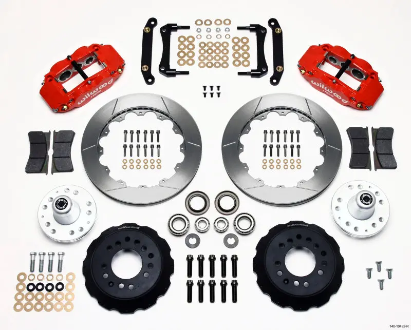 Wilwood 1979-1981 Chevrolet Camaro 2Nd Gen Narrow Superlite 6R Front Hub Kit 12.88In Red 1