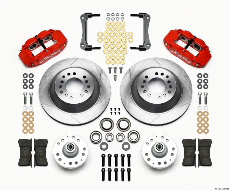 Wilwood 1979-1981 Chevrolet Camaro 2Nd Gen Narrow Superlite 6R Front Hub & 1Pc Rtr Kit 12.88In-Red 1