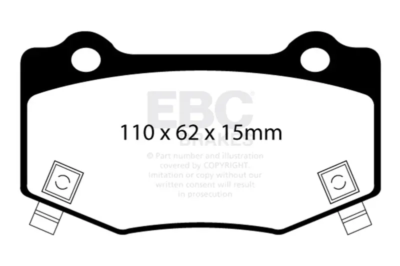 Ebc 2016-2023 Chevrolet Camaro 6Th Gen 14+ Stingray (C7) 6.2 Bluestuff Rear Brake Pads 1