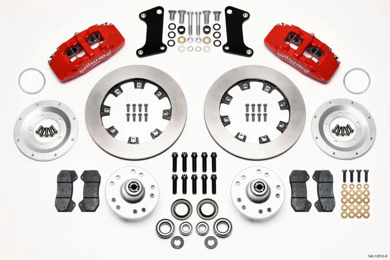 Wilwood 1967-1969 Chevrolet Camaro 1St Gen Dynapro 6 Front Hub Kit 12.19In Drilled Red (*Line Kit Needed*) 1
