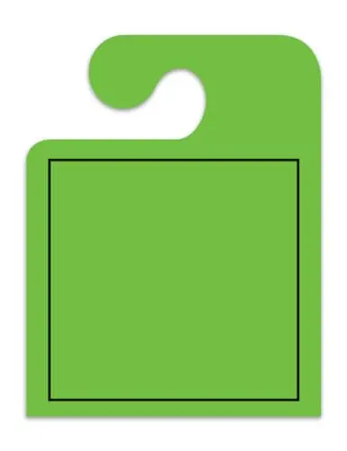 Jumbo Blank With Black Frame J-Hook Style Mirror Hang Tags - Fluorescent Green Large Size (8-1/2" × 11") Car Dealer Tags For Auto Dealership Supplies - Durable 11-Point Stock Material 1