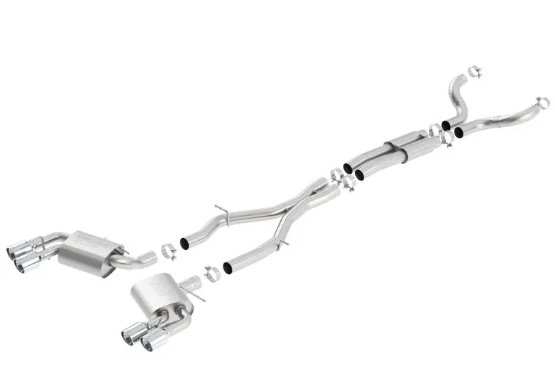 Borla 2016-2024 Chevrolet Camaro 6Th Gen Ss 6.2L Dual Tip Dual Split Rear Exit Dual Mode Catback Exhaust (Npp) 1