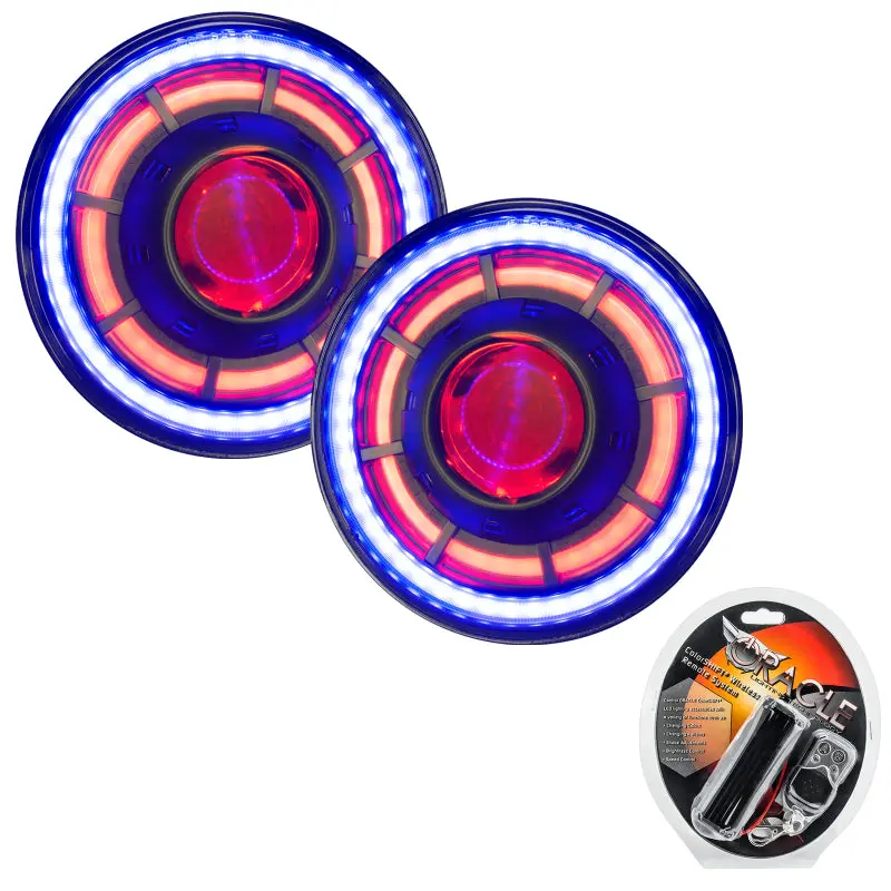 Oracle Lighting 0718 Jeep Wrangler Jk Oculus 7In Colorshift Bi-Led Projector Headlights 1