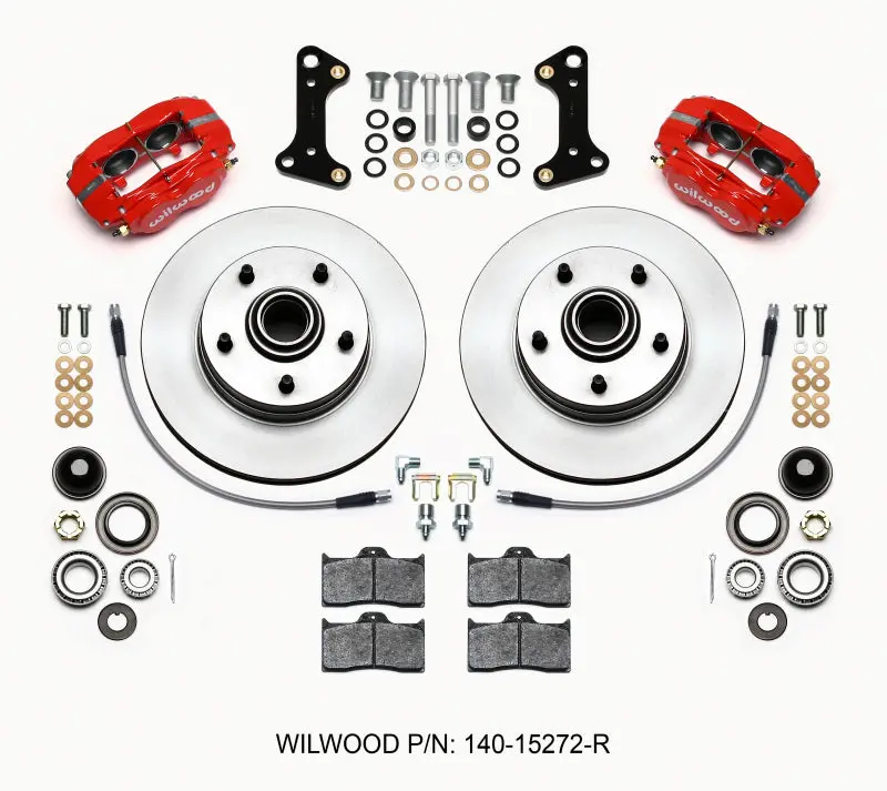 Wilwood 1967-1969 Chevrolet Camaro 1St Gen Forged Dynalite-M Front Kit 11.00In 1 Pc Rotor&Hub Red 1