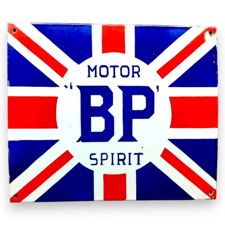 Bp Motor Spirit Porcelain Enamel Vintage Metal Reproduction 1