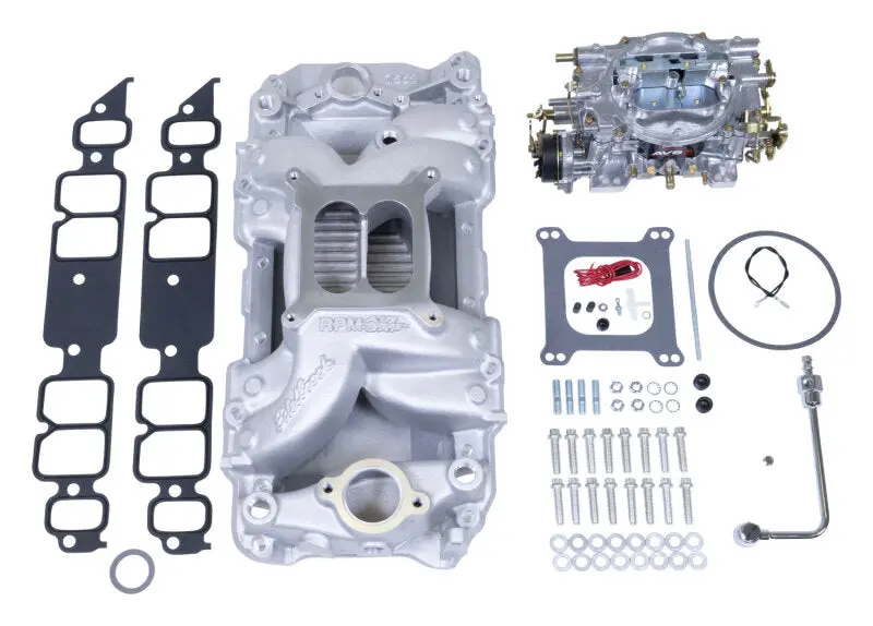 Edelbrock 1967-2015 Chevrolet Camaro 1St-5Th Gen Manifold And Carb Kit Performer Rpm Air-Gap Big Block Rectangle Port 1