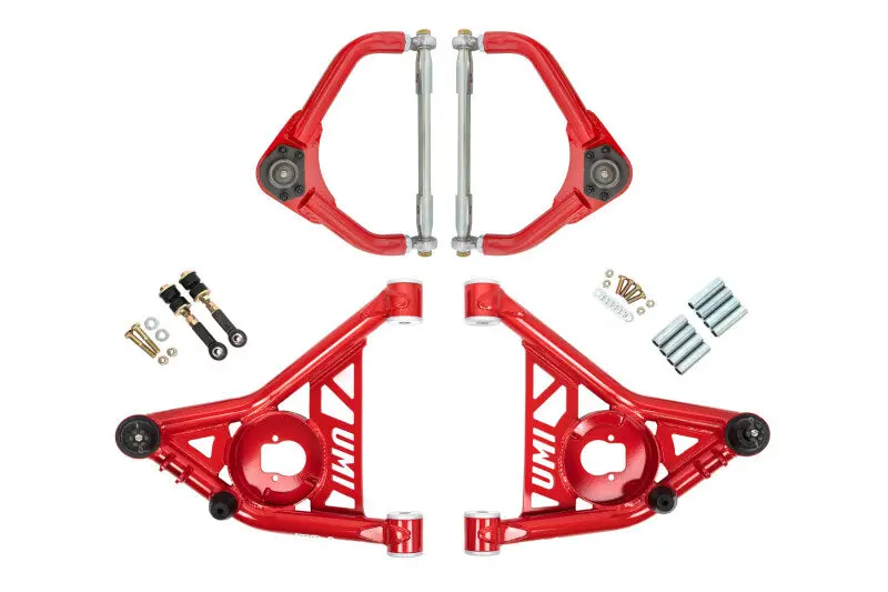 Umi Performance 1970-1981 Chevrolet Camaro 2Nd Gen Gm F-Body Front A-Arm Kit Delrin Bushings Adj Tall Ball Joints 1