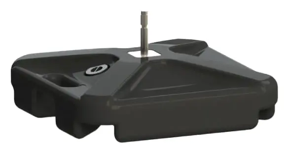 Heavy-Duty Weighted Base Stand For Secure And Stable Balloon Displays - Reusable Balloon Ground Pole Bases - 18" X 17" X 5" Dimensions 1