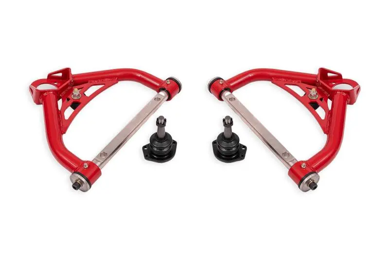 Bmr Suspension 1970-1981 Chevrolet 2Nd Gen Camaro Bmr Non-Adj. Upper A-Arms W 0.5In Tall Ball Joint (Delrin) Red 1