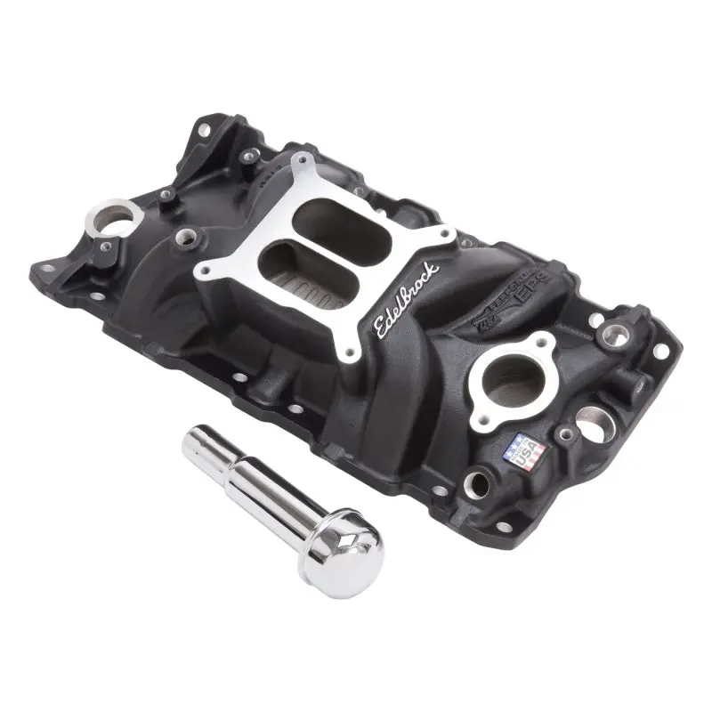 Edelbrock 1980-1986 Chevrolet Camaro 2Nd-3Rd Gen Intake Manifold Perf Eps Sbc W Oil Fill Tube And Breather Black 1
