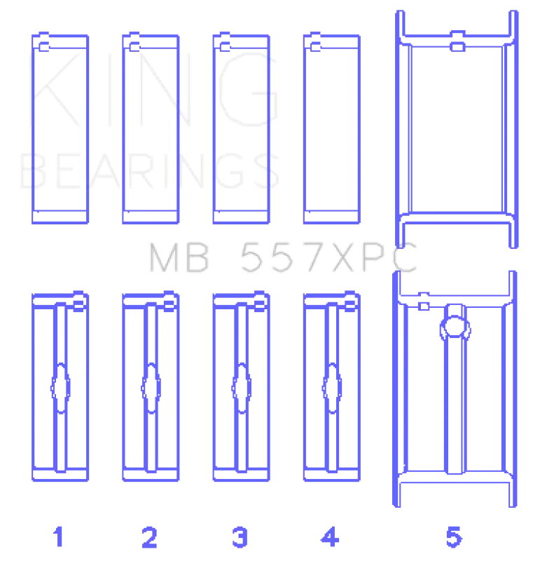 King Engine Bearings 1980-1997 Chevrolet Camaro 2Nd-4Th Gen King General Motors 262 267 302 307 327 350 (Size Stdx) Pmaxblack Coated Main Bearing Set 1
