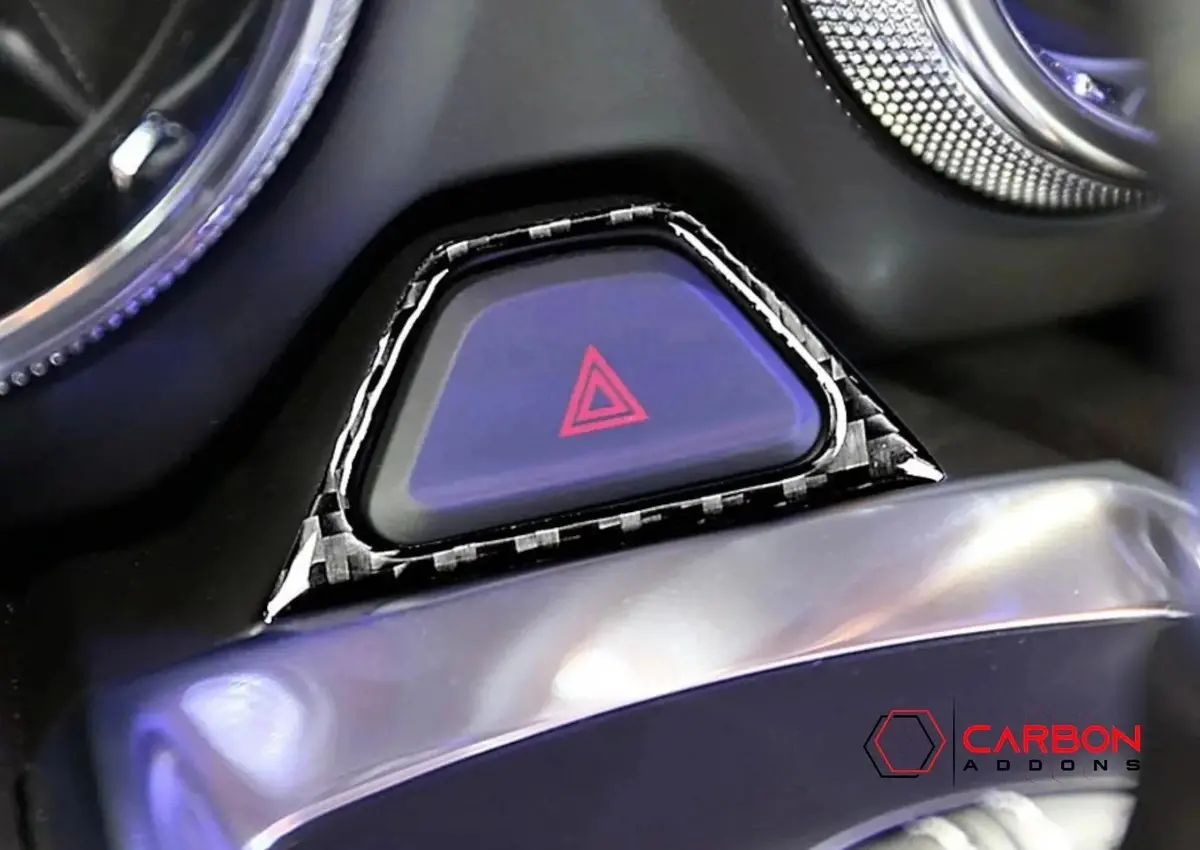 Camaro 2016-2024 Hazard Button Outer Trim Carbon Fiber Overlay 1