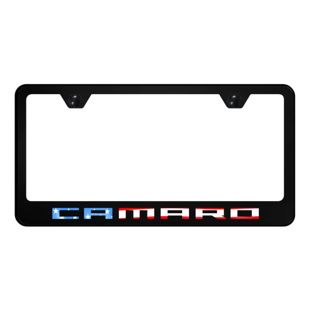 Camaro Flag Pc Frame - Uv Print On Black 1