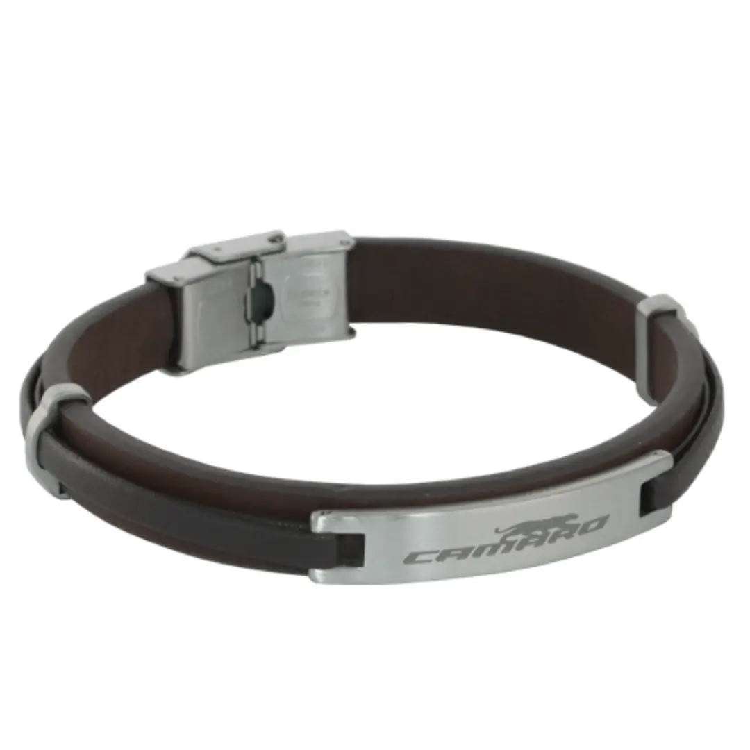 Camaro Panther Brown Leather Bracelet 1