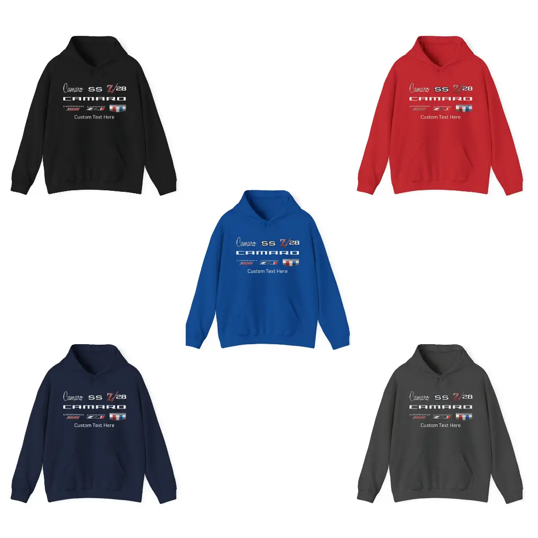 Chevy Camaro Multi Logo Carbon Stripe Personalized Fleece Hoodie 1