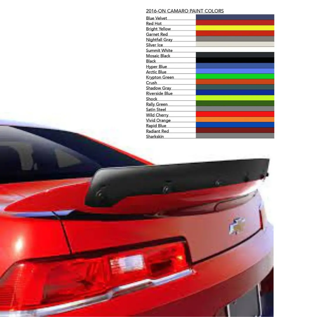 2016-2023 Chevrolet Camaro Custom Painted Zl1 Style Rear Wing Spoiler - Ca 1