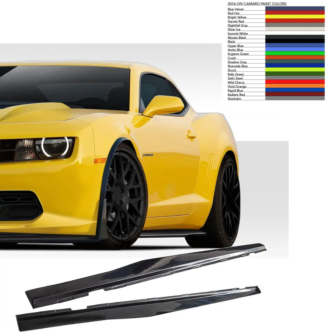 2016-2023 Chevrolet Camaro Custom Painted Zl1 Factory Style Side Skirts - Ca 1