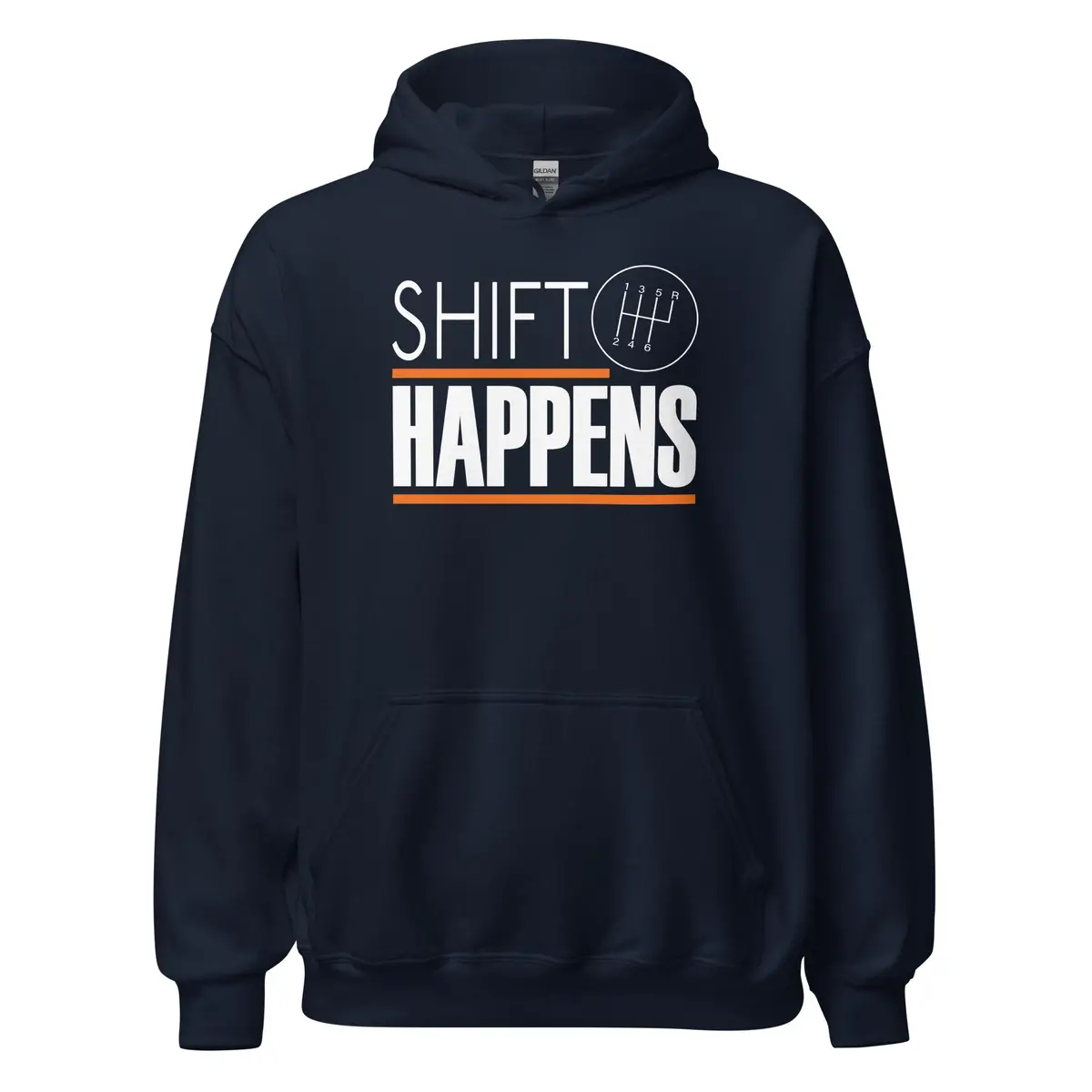 Car Lover Hoodie Featuring 'Shift Happens' Graphic