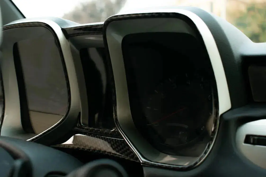 Carbon Fiber Gauge Cluster Trim Overlay For Chevrolet Camaro 2010-2015 1