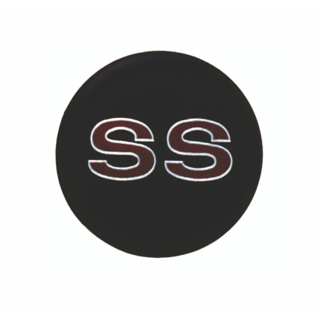 Chevrolet Ss Black Emblem Decal - Size 44Mm (1.75") - 4 Piece Set 1