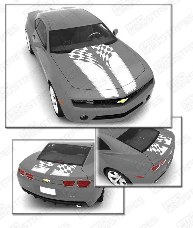Chevrolet Camaro 2010-2015 Checkered Flag Racing Stripes 1