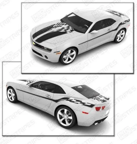 Chevrolet Camaro 2010-2015 Checkered Flag Stripes Complete Set 1