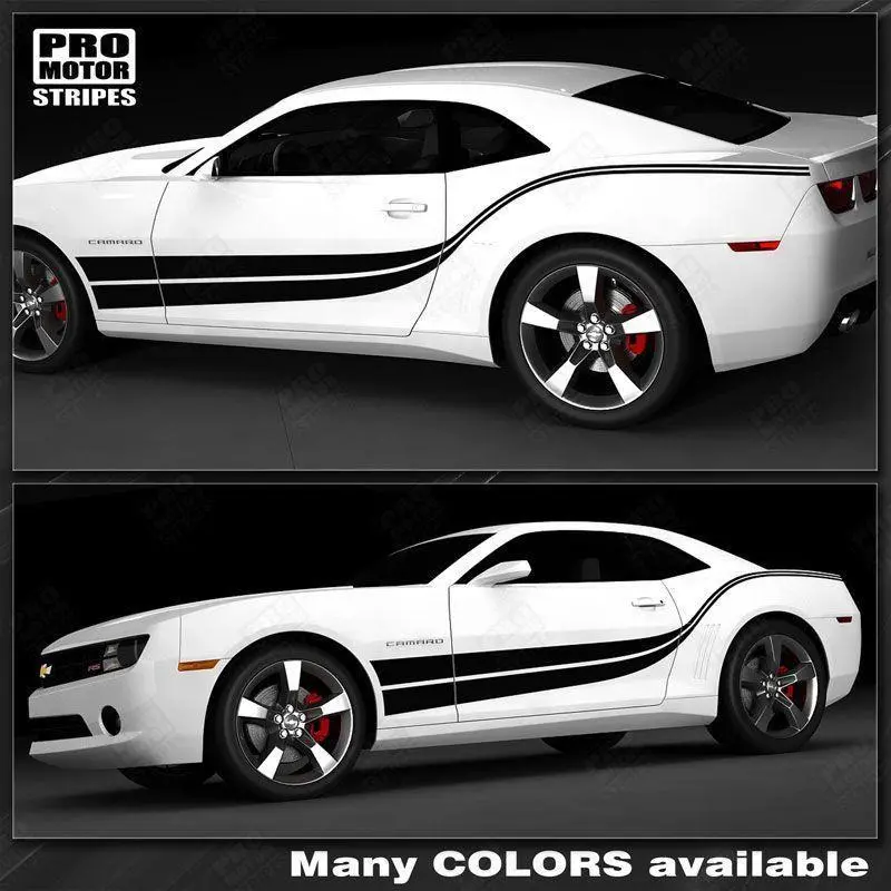 Chevrolet Camaro 2010-2024 Double Wave Side Stripes 1