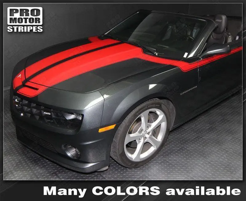 Chevrolet Camaro 2010-2015 Hood To Side Rally Sport Stripes 1